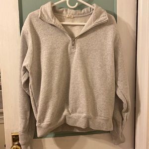 John Galt Oversized Grey Quarter Zip